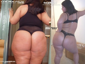 Huge SSBBW Booty and Weight Gain Comparison